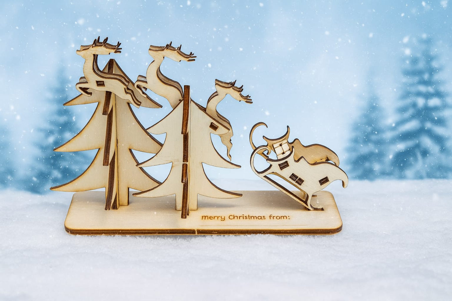 Customisable Christmas Card Scene