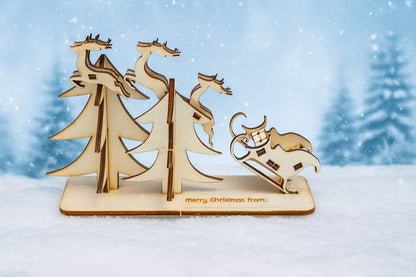 Customisable Christmas Card Scene